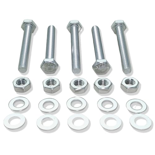 (Pack of 5pcs) M10 Thread Pitch 1.25mm Stainless Steel 304 Metric Hex Head Cap Screws Bolts (M10 x 60mm) M10 x 60mm