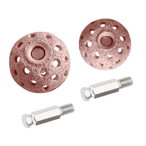 2Pcs 38mm Tungsten Alloy Tire Buffing Grinding Head, Coarse Grit with Rod