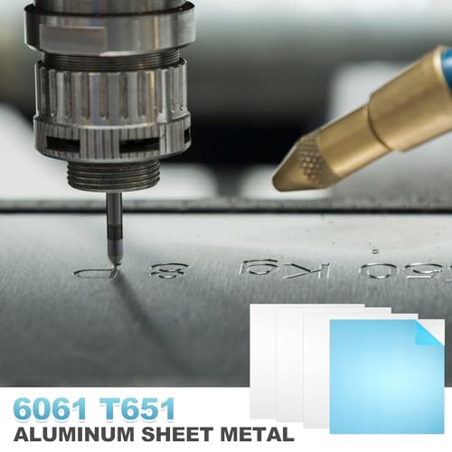 MECCANIXITY 6061 T651 Aluminum Sheet Metal, 11.8" x 11.8" x 0.08" Rectangle Flat Plain Aluminum Plate Covered with Single Protective Film Heat Treatable for DIY Crafting Industry(Silver) 11.8" x 11.8" x 0.08" 1