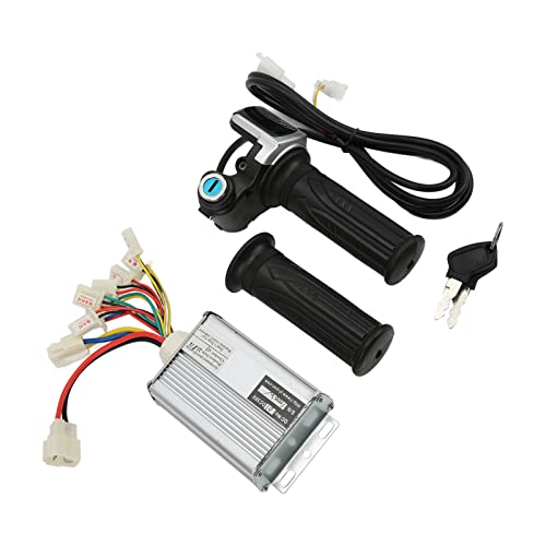 36V 1000W Brushed Speed Controller for Mini Bikes with Locking Throttle Grip and Battery Display Compatible with EVO Electric Tricycle