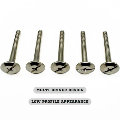 Mighty Fasteners Combo Sidewalk Bolts, 304 Stainless Steel, Hurricane Hardware, 1/4" X 1", 25-Pack 1/4" X 1"
