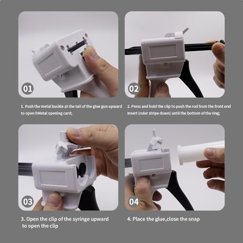 50ml Impression Material Gun 1:1/2:1 AB Impression Mixing Cartridge Dispensing Gun Epoxy Glue Dispenser composite gun