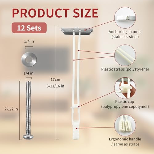 12PCS Heavy Duty Drywall Anchors with Bolts for 1/4"-20, 270+ lbs Hollow Wall Anchors for TV Mounting Kit,Drywall Toggle Bolt - Zinc Plated, Easy Install 12
