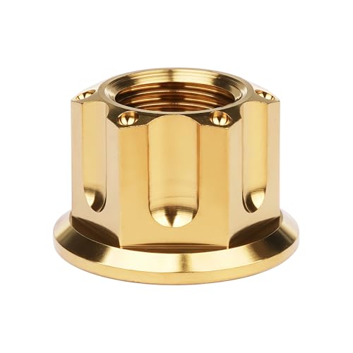 Titanium Flange Bolt Nut (M10 Pitch 1.5mm, Gold) M10 Pitch 1.5mm