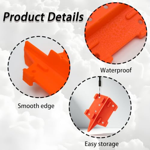 6 Pcs ABS Deck Board Spacers, 1/8, 3/16 Inch Orange Deck Spacing Tool