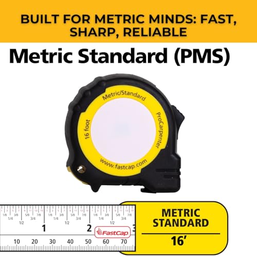 FastCap ProCarpenter Metric/Standard Tape Measure, 16-Feet