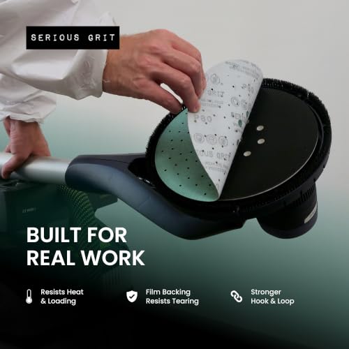 Serious Grit - 225mm (9-Inch) P220 Grit Drywall Sanding Discs - 25 Pack Box 220 Grit
