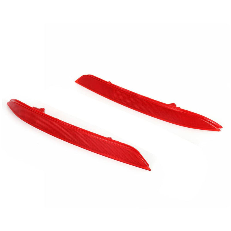 iJDMTOY OEM-Red Rear Bumper Reflector Lens Replacements Compatible With 2016-2017 Honda Accord Sedan, OE-Spec LH RH Assembly