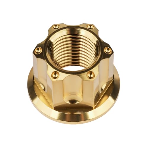 Titanium Flange Bolt Nut (M10 Pitch 1.5mm, Gold) M10 Pitch 1.5mm