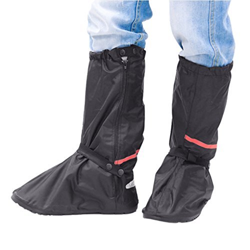 Shoe Covers,Women Men Non-slip Waterproof Zipper Rain Snow Shoes Boots Covers Reusable for Outdoor Camping Fishing Cycling Riding Bike Motorcycle Rain Suit Shoe Cover Protective Gear Travel Overshoes L: Men (US 7.5-8.5) / Women (US 9-10)