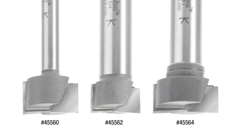 Amana Tool - 45564 Carbide Tipped Bottom Cleaning/Spoilboard 1 Dia x 7/16 x 1/2" Sha 1 Dia x 7/16 x 1/2" Sh