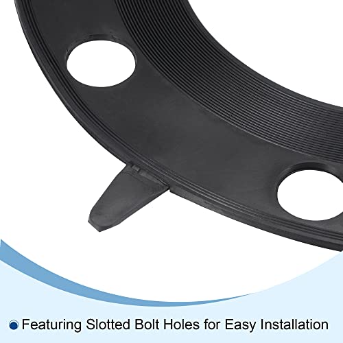 MECCANIXITY Rubber Flange Gasket Full Face for 10 Inch DN250 Pipe 12 Bolt Hole Black Flat Washer