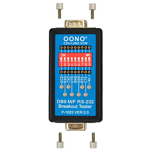 RS232 Breakout Tester LED Monitor, DB9 Male to Female Breakout Module DB9 MF