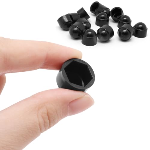30Pcs M8×13mm Hex Head Bolt Covers Caps, Nut Protective Caps, Black
