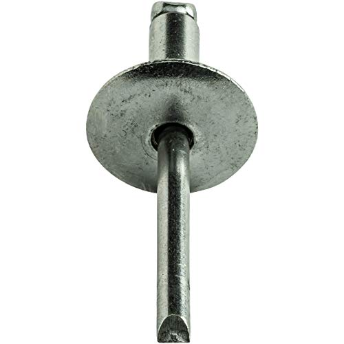 Fastenere Large Flange Pop Rivets - 3/16" x 1/4" (25 Pack) Heavy Duty, Stainless Steel Blind Rivets, Open End 6-4 Grip Range .188" - .250", Corrosion Resistant, High Tensile & Shear Strength 3/16" x 1/4" (6-4) (25 Pack)