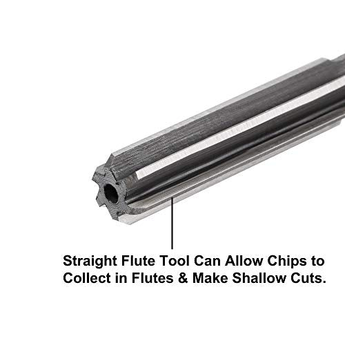 uxcell Chucking Reamer Set Lathe Machine Reamer Straight Flute Milling Cutter High Speed Steel H8 Tolerance (3mm 4mm 5mm 6mm 7mm 8mm 9mm 10mm 11mm 12mm) 10pcs