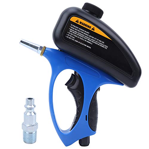 Air Held Sand Blasting Spray Gun mini Pneumatic Sandblasting Gun Portable Blasting Machine, for Abrasive Sand Blasting Derusting