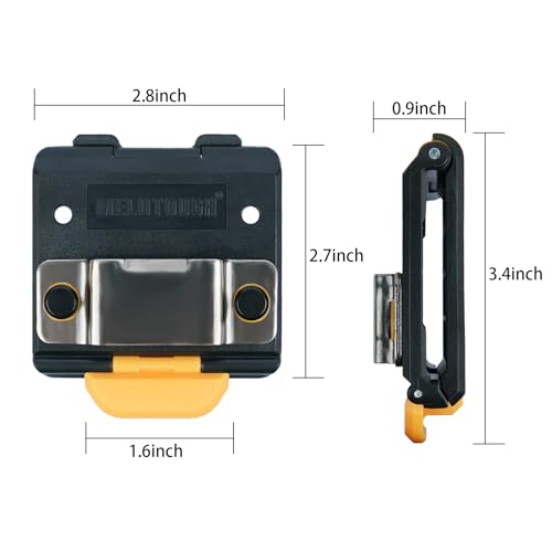 MELOTOUGH Tape Measure Holder,Drill Holster Belt Clip,Measuring Tape Holster,Drill Holder for Tool Belt,Pocket,Pants(Black) Black