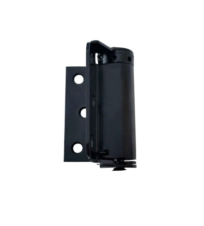 QCAA Adjustable Spring Hinge, Half Surface, 3", Black, 2 Pack(1 Pair), Made in Taiwan Black(half surface)