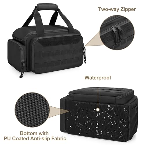 Rexmica 12-Inch Tool Organizer Bag with Anti-friction Bottom, Black