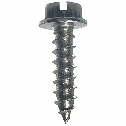 #10 x 3/4" Hex Washer Head Sheet Metal Screws, External Hex Drive, Stainless Steel 18-8, Full Thread, Bright Finish, Self-Tapping, Type A, Quantity 100 By Fastenere #10 x 3/4" (100 Pack)