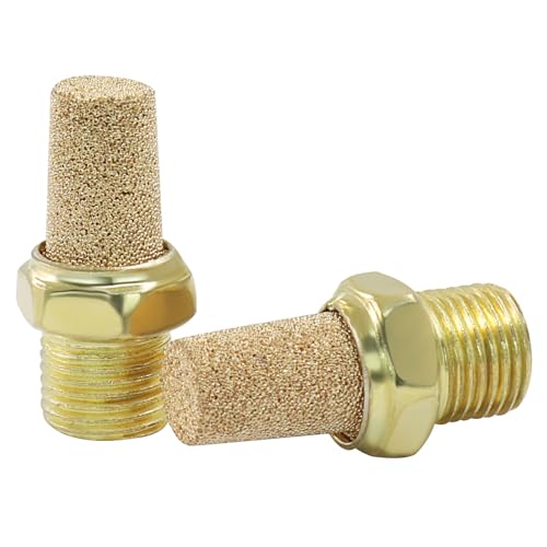 Brass Air Pneumatic Mufflers, 1/8" (DN6) 1/8"(DN6)-10 Pcs