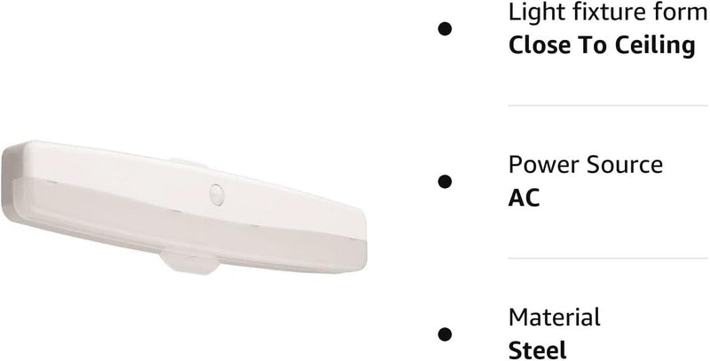 Lithonia Lighting LED Flush Mount Closet Light, 18 Inch Motion Sensor Closet Light Fixture for Bedroom, Bathroom, Storeroom, Pantry or Utility Room, Damp Rated, Hardwired (FMMCL 18 840 PIR M4) 18 in