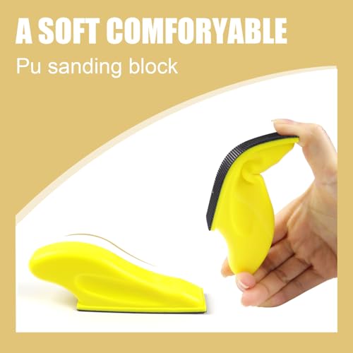 Micro Detail Sander Hand Sanding Block Kit 100 PCS 3.5”x 1”Mini Sandpaper Assortment 80 120 180 240 320 400 600 Grit for DIY Crafts Wood Finishing with Hand Sander Tool Small Sanders for Tight Spaces