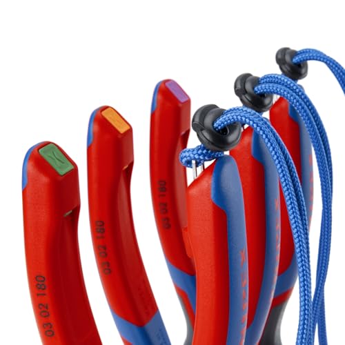 KNIPEX - 26 22 200 SBA Tools - Long Nose Pliers With Cutter, 40 Degree Angled, Multi-Component (2622200SBA)