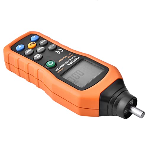 Eujgoov PEAKMETER Contact Type Digital Tachometer for Motor Speed Measurement 50 to 19999RPM with Precision Machined BatterySaving Features and Advanced LCD Display