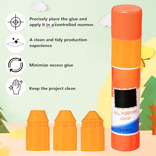 Precision Tip Compatible with Elmer's Washable Glue Sticks Disappearing Purple | Fine Tip Glue Applicator for Crafts, Sewing, and Paper Projects