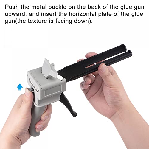 UXCELL 50ml Manual AB Epoxy Resin Applicator Dispenser Gun with Glue Mixing Rate of 1:1, for Mixing Different Liquids