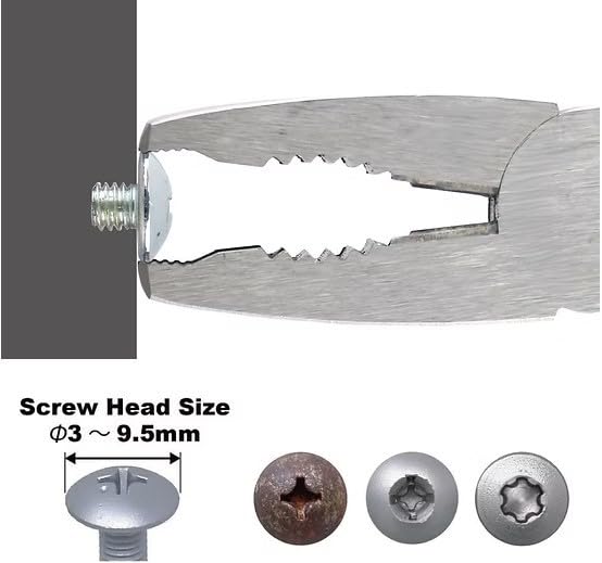 VAMPLIERS 6.25" Stripped Screw Extractor Pliers. Made in Japan. Time-Saving Screw Removal Tool Quickly Extracts Rusted, Stuck, Damaged Screws & Fasteners. 6.25" Vamplier