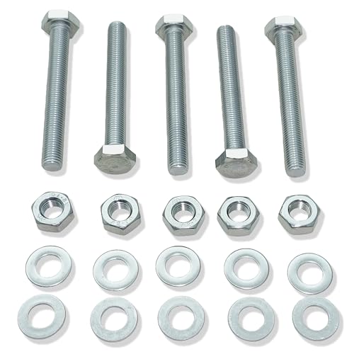 (Pack of 5pcs) M10 Thread Pitch 1.25mm Stainless Steel 304 Metric Hex Head Cap Screws Bolts (M10 x 60mm) M10 x 60mm
