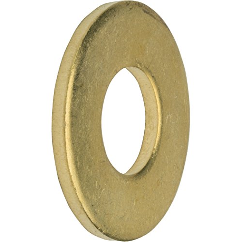 3/4" Solid Brass Flat Washers, Commercial Standard, Grade 360, Plain Finish, Quantity 10 3/4" (10 Pack)