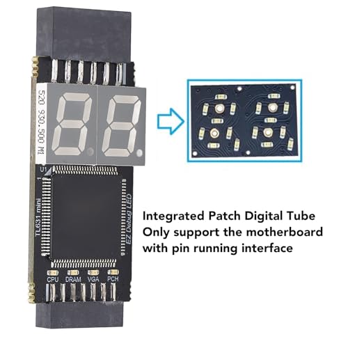 ViaGasaFamido TL631 Mini Motherboard Diagnostic Card PCI Debug Card Kit with LPC Port Tester for PC Computer Motherboard Analyzer Connection Cable Ribbon Cables