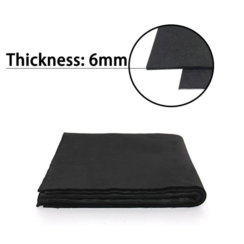 High Temp 12"X12"X1/4'' 6MM thickness Felt Carbon Fiber Welding Blankets Black (12 x 12 inches) 12"X12"X1/4‘’