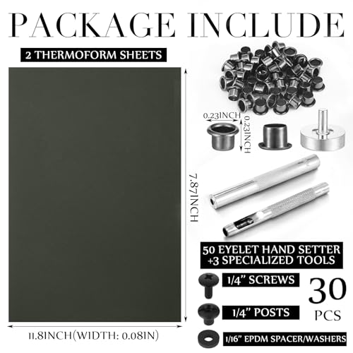 145 Pcs DIY Holster Kit for Making Knife Sheath Keel Green