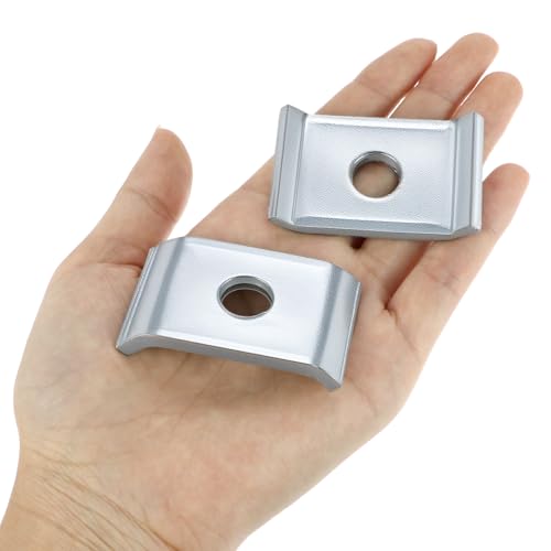 QWORK Strut Channel Washer, 10-Pack 1/2" Bolt Saddle Washer Plate Fastener for 1-5/8" Channel, 3/16" Thick Low Carbon Steel, Electrogalvanized Finish