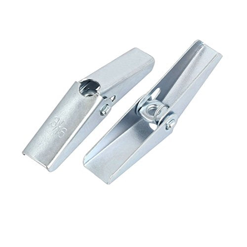 uxcell 3/16-inch Dia Female Thread Spring Loaded Hollow Wall Anchor Toggle Wing Nut 50pcs