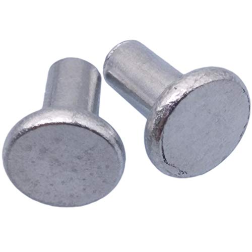 100pcs 5mm Dia 10mm Shank Flat Countersunk Head Aluminum Solid Rivets