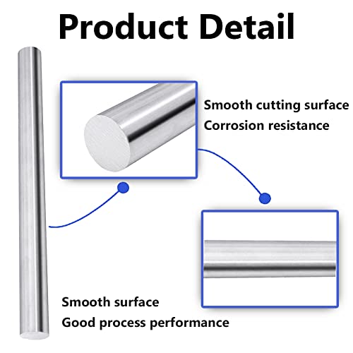 Feelers 6061 Aluminum Round Rod 1-1/4"(32mm) - 305mm (10"), 1 Pcs - Precision Solid Rod Stock for DIY, Machining, Model Making & Hobby 1-1/4" Dia 12" Length