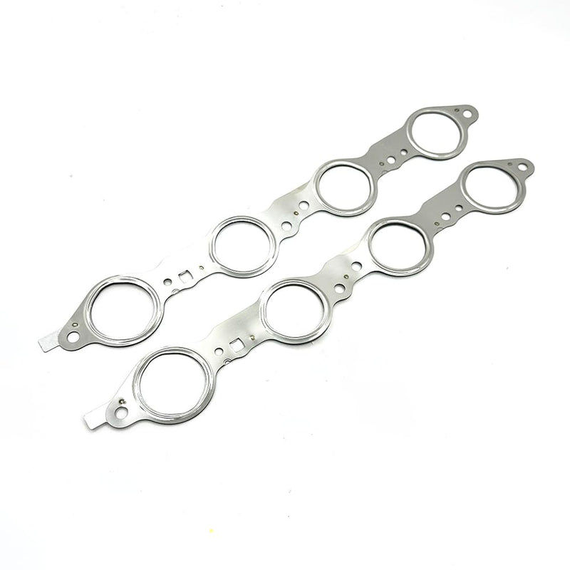 DSkoiph 12617944 Exhaust Manifold Gasket Bolts Kit Compatible with Silverado Sierra Suburban 1500 2500 HD Yukon CTS Escalade MLS LS LQ LM7 4.8L 5.3L 5.7L 6.0L 6.2L (Manifold Gaskets with Bolts) Manifold Gaskets with Bolts