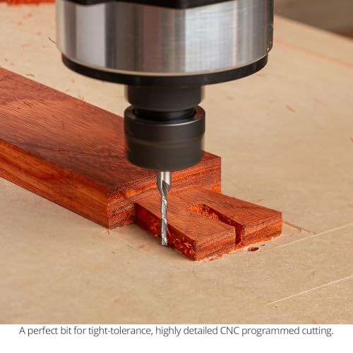 Solid Carbide Router Bits, 5MM CD, 1/4" SH, 3/4" CL, Down Cut, USA Made Spiral Bit for CNC, Hand & Table Routers US275MD