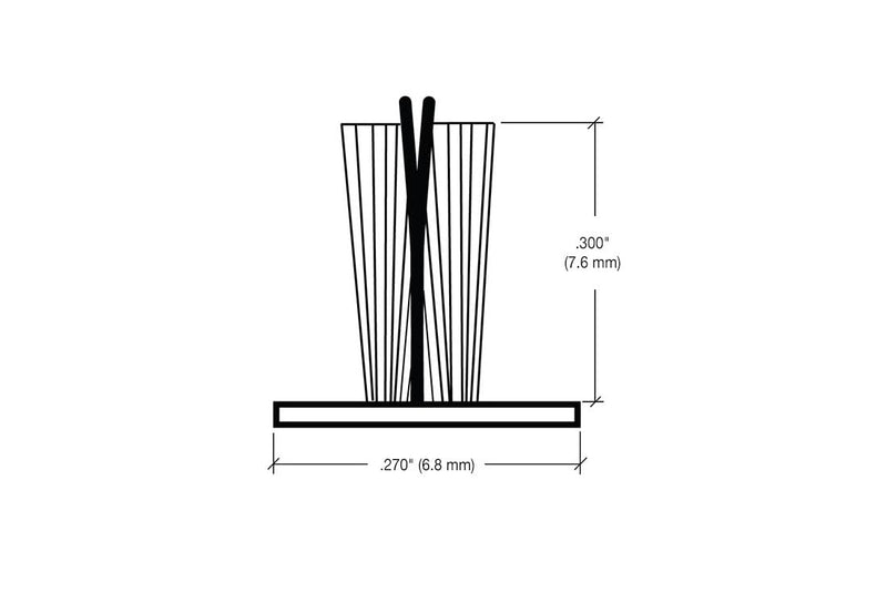Zipper Pile Weatherstrip .270" Backing - .300" Pile Height - 100' Roll