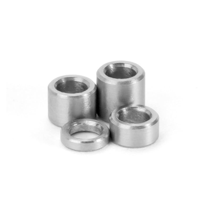 INJORA Washers Spacers- M2.5 Flat Stainless Steel Washers Spacers for 1/18 RC Crawler TRX4M,80PCS (4M-52) (Pack of 3) 4mm (Pack of 3)