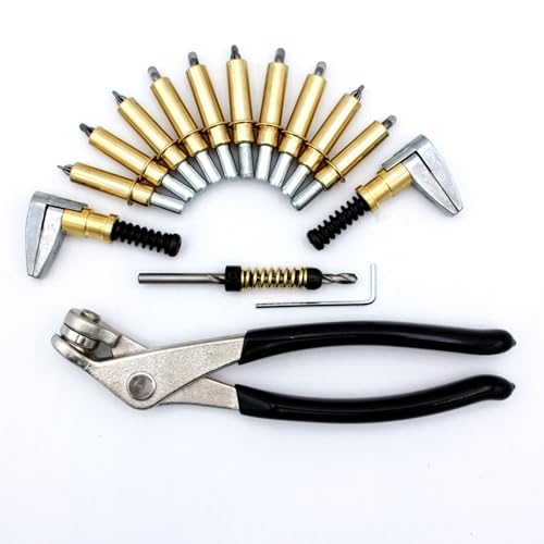3/16" Mini Cleco Kit, with Cleco Pliers, 10 3/16" Clecos, 2 Side Clamps, and #12 Drill Bit with Spring Drill Stop 3/16" Mini Cleco Kit