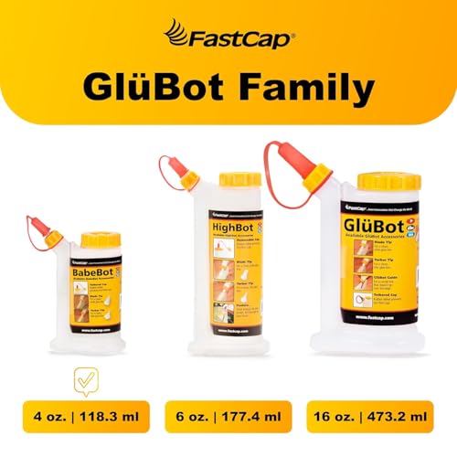 FastCap 98211 BabeBot 4-Ounce Wide Mouth Glue Bottle
