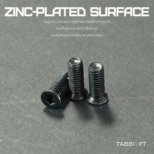 TABBIOFT Red Dot Screw Kit, 15pcs Optics and Mount Screws, M3.5x8, M3.5x10, M4x5, M4x11, #6-32 Screw Types