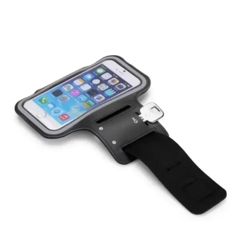 5.5inch Phone Armband Smartphone Key Holder for iPhone Sports Outdoor Arm Bag Gym Running Phone Bag Arm Band Case for Samsung (Black) black